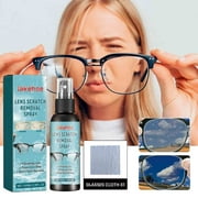 Lens Scratch Removal Spray Eyeglass Cleaner Spray,100ml Repair Lens Glass Grinding Scratch,Glasses Cleaner Spray for Sunglasses Screen Cleaner Tools,Screen and Camera Cleaning Kit